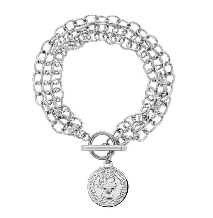 Chunky Coin Trendy Bracelet